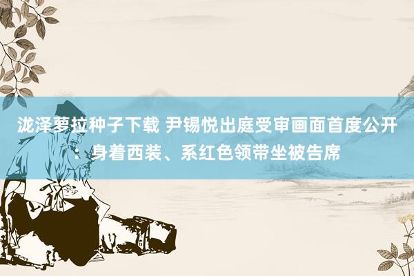 泷泽萝拉种子下载 尹锡悦出庭受审画面首度公开：身着西装、系红色领带坐被告席